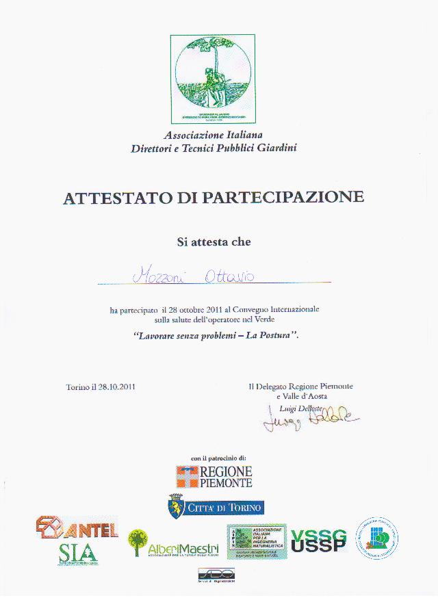 1° Convegno Internazionale sulla salute dell‘operatore nel verde - La Postura